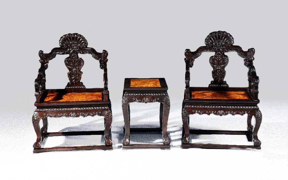 西番蓮寶座三件套 西番蓮寶座三件套